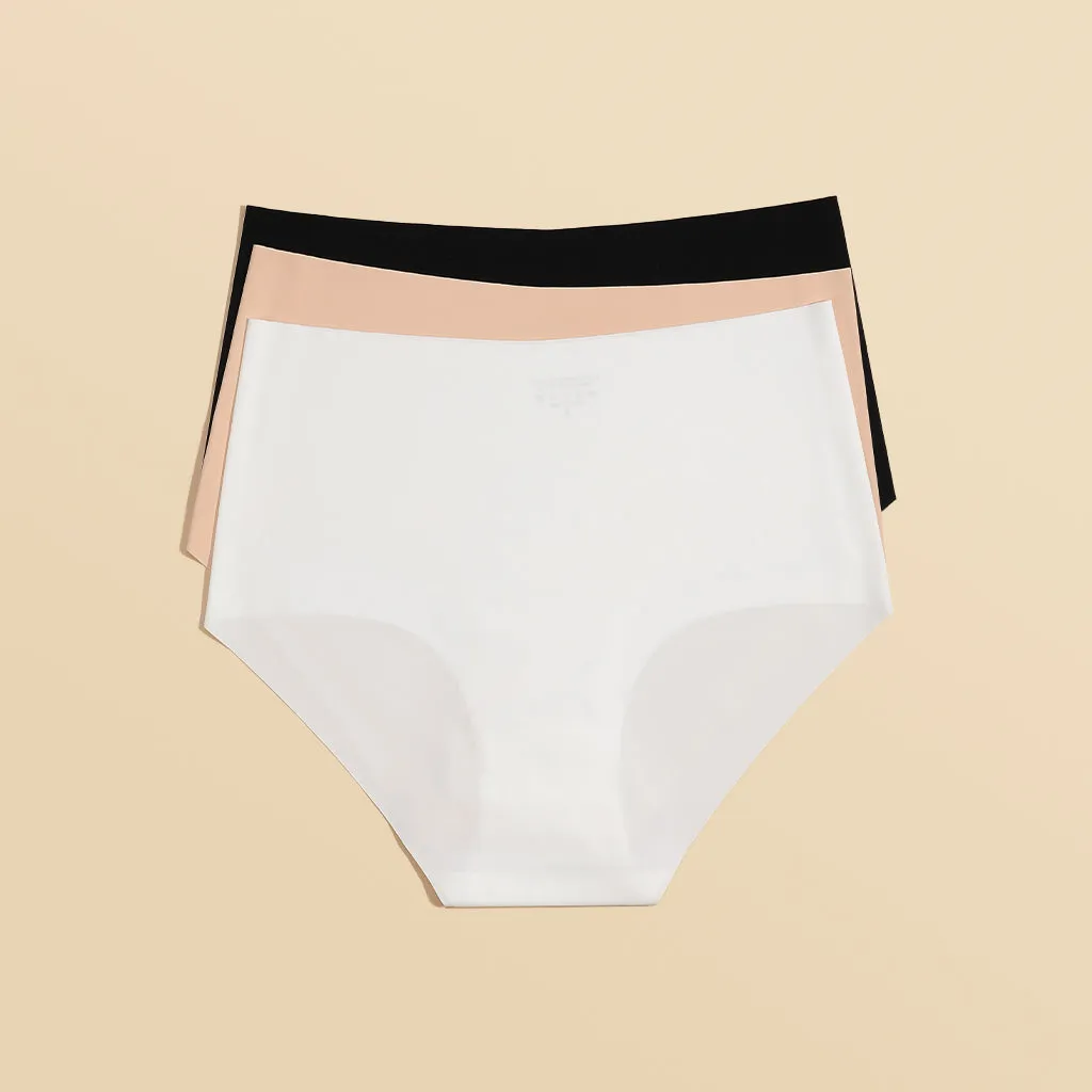 3 Pack Seamless Panties - High Waisted Briefs