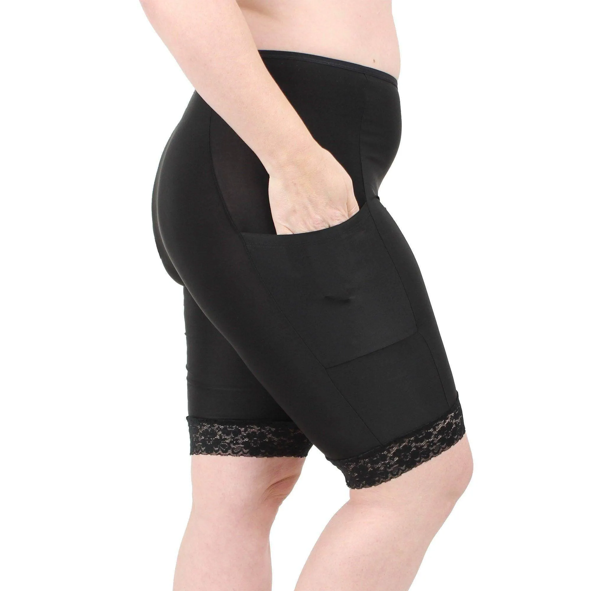 Cooling Slipshort with 2 Pockets 9" | Black