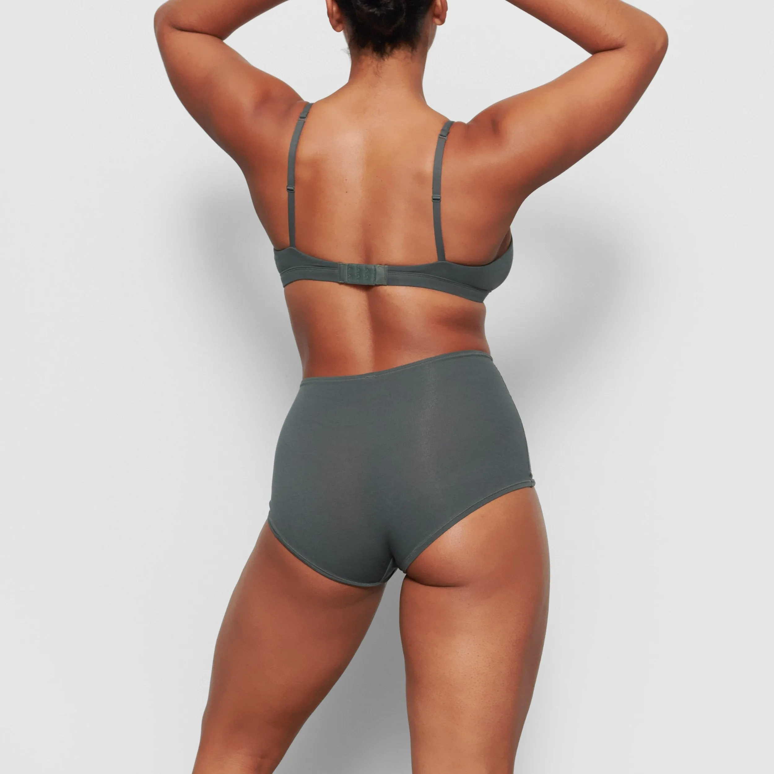 COTTON JERSEY TRIANGLE BRALETTE | DEEP SEA