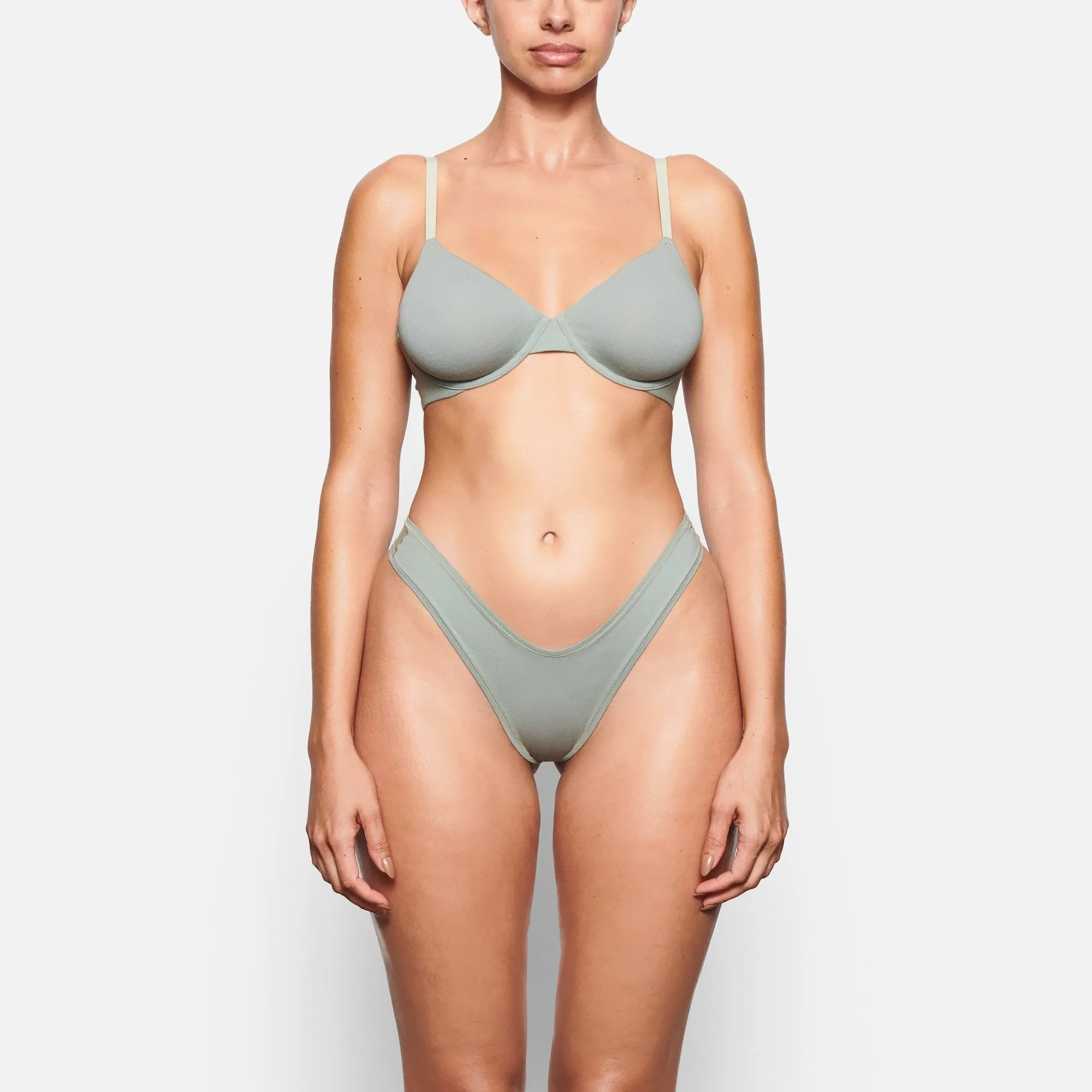 COTTON JERSEY UNDERWIRE BRA | MINERAL