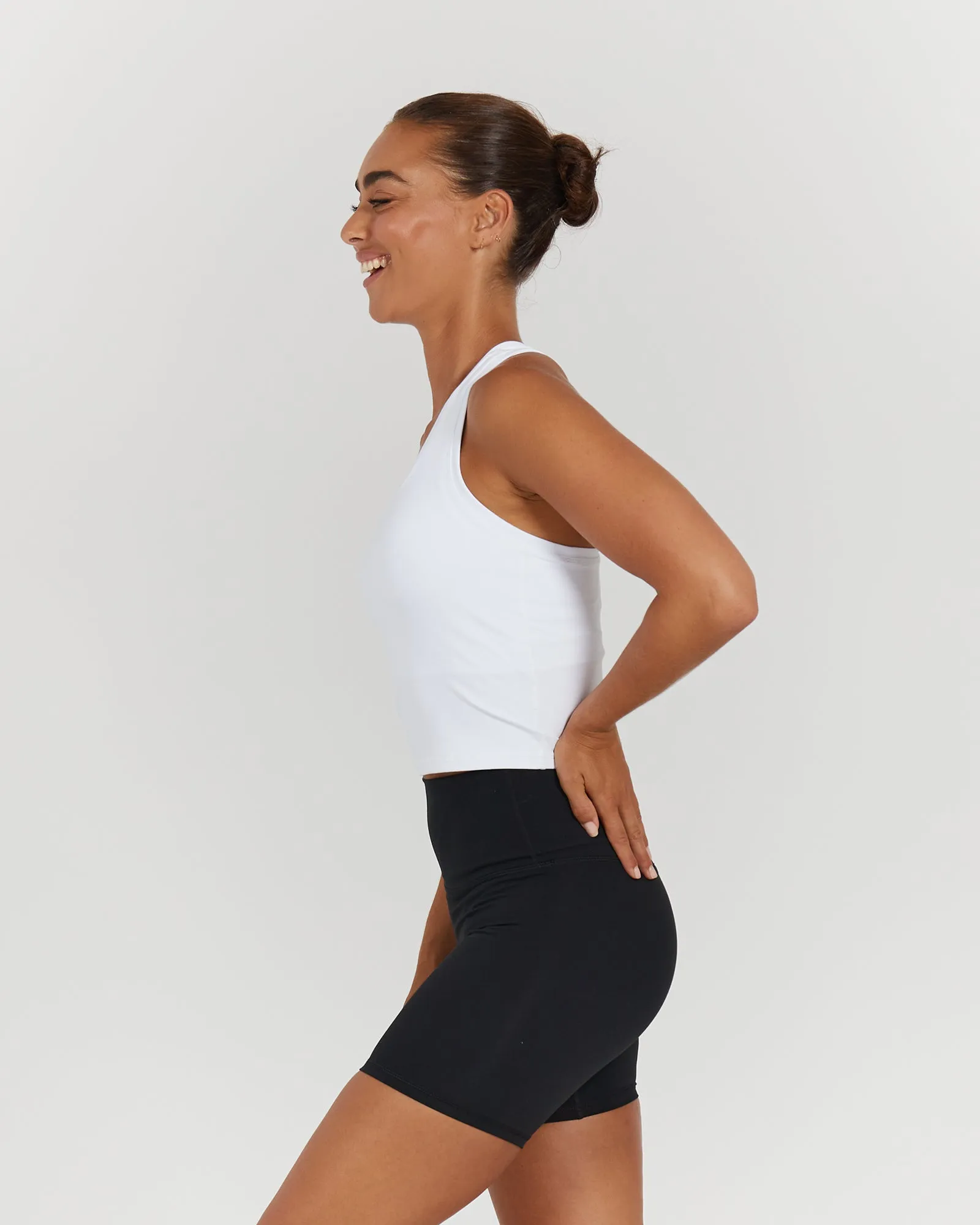 LUXE MIDRIFF TANK - WHITE