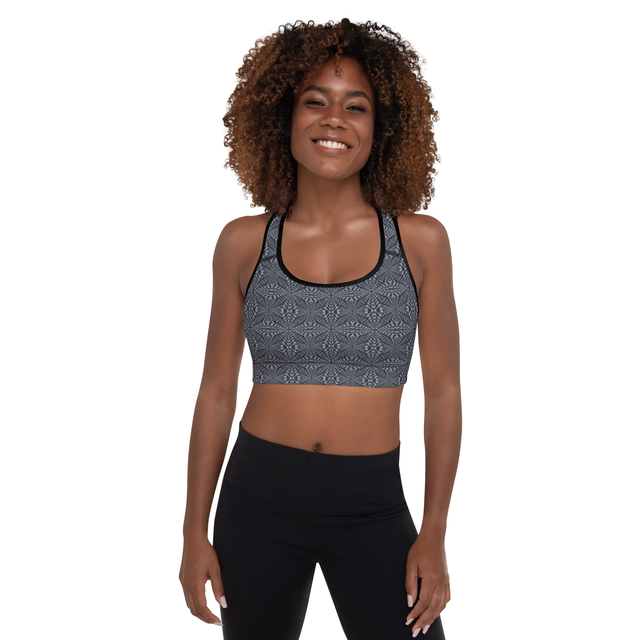 Recursia Fabrique Unknown Padded Sports Bra In Blue