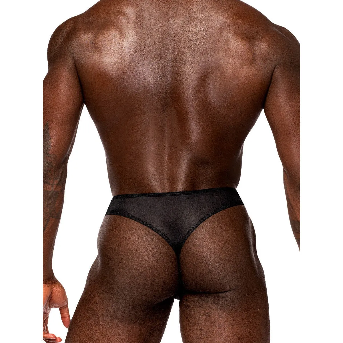 Sassy Lace - Open Ring Thong - Small/medium -  Black