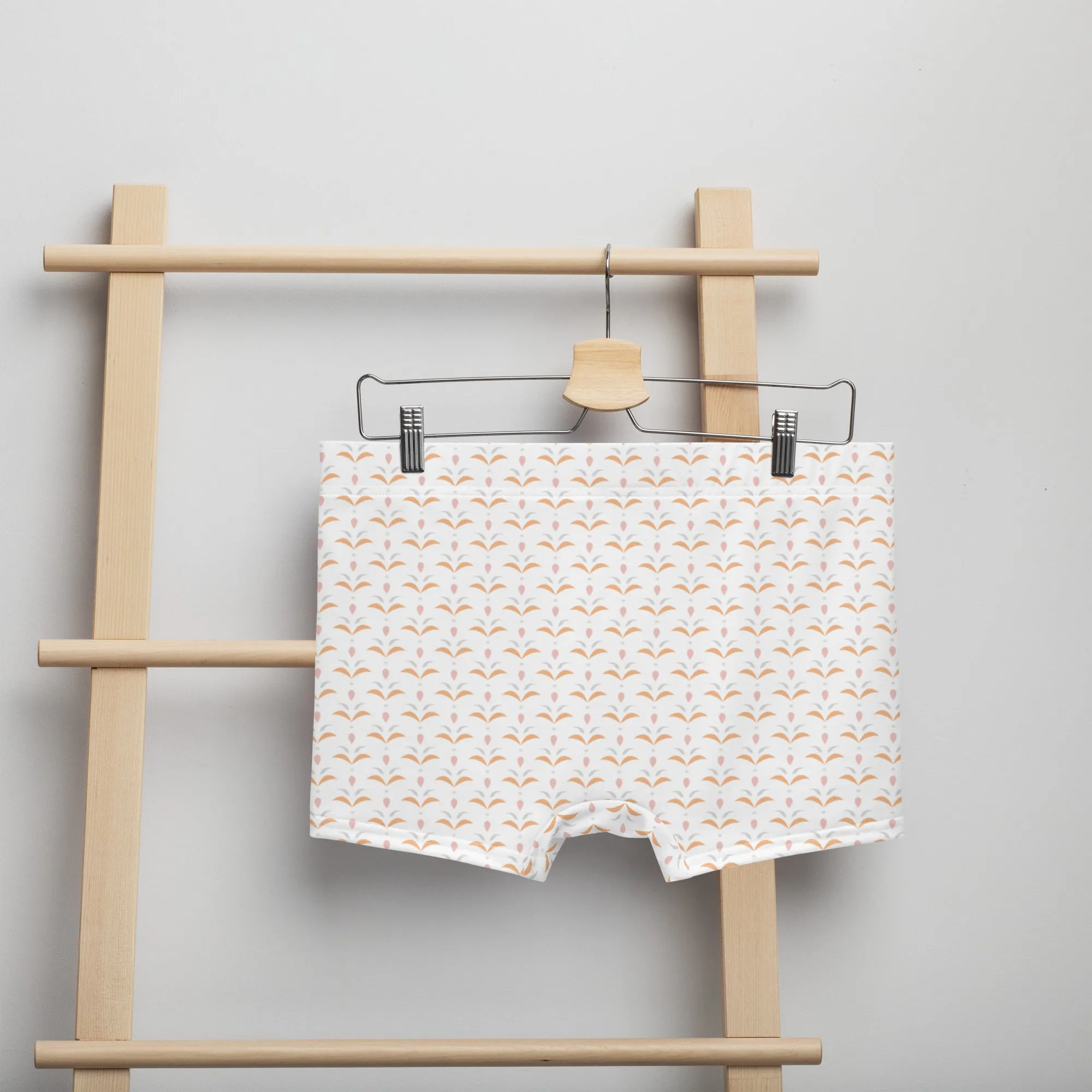 White seamless pattern boxer briefs for men