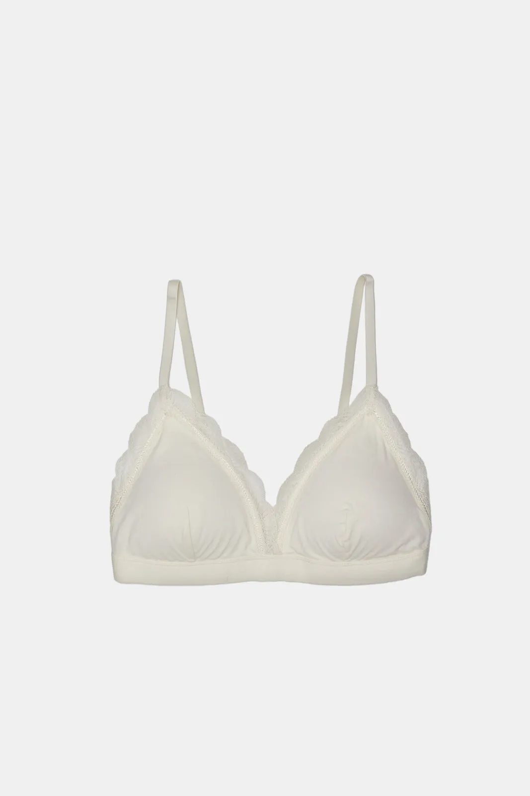 Women Ivory And Grey Non-Wired Bras Set (Pack of 2)